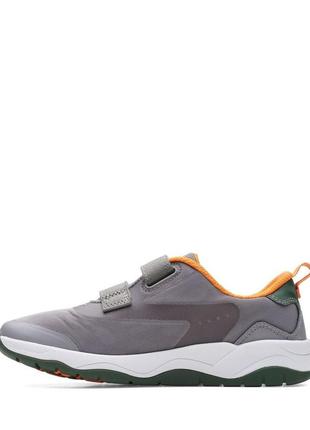 Шкіряні кросівки clarks clowder race grey2 фото