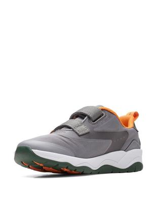 Шкіряні кросівки clarks clowder race grey3 фото