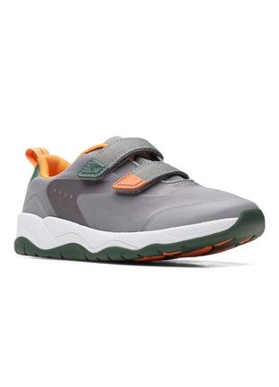 Шкіряні кросівки clarks clowder race grey