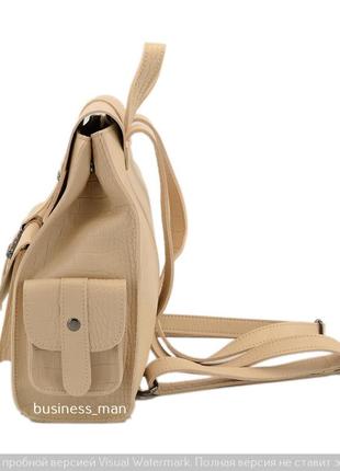 Рюкзак жіночий крем кроко з екошкіри lucksherrys3 фото
