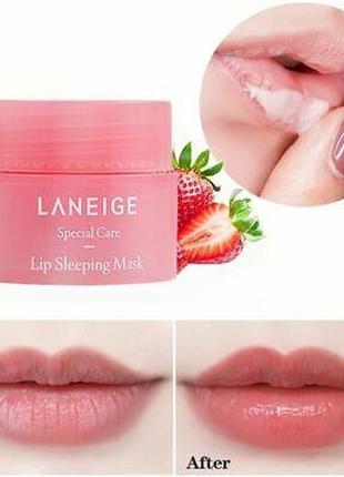 Ночная восстанавливающая маска для губ laneige lip sleeping mask (berry)2 фото