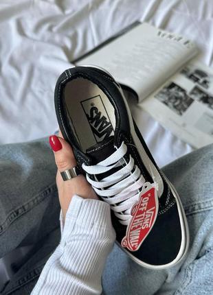 Кросівки стильные vans old skool black/white platform3 фото