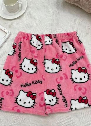 Шорти/шорты hello kitty хелоу кітті/плюшеві шорти4 фото