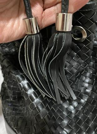 Шкіряна сумка виробництво італія в стилі bottega veneta2 фото
