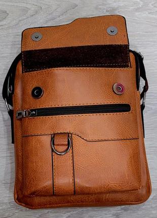 Стильная мужская сумка-поло через плечо из pu кожи4 фото