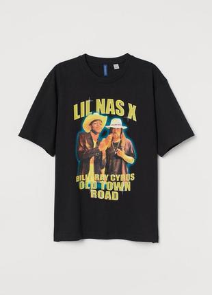 Футболка h&m з принтом lik nas x billy ray cyrus