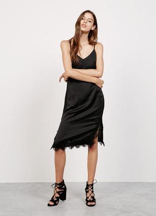 Чорна сукня в білизняному бельевом стиле мереживо кружево