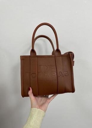 Сумка marc jacobs small tote bag brown2 фото
