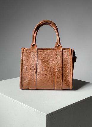 Сумка marc jacobs small tote bag brown5 фото