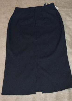 Базовая черная юбка карандаш миди s m l xl 2xl 3xl4 фото