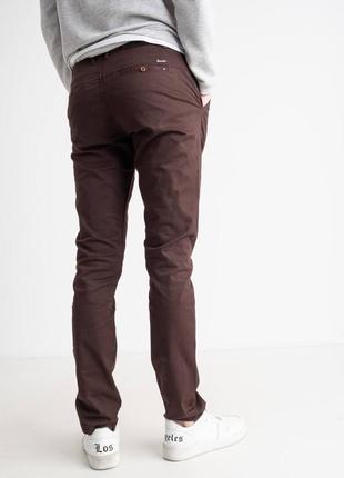 Стильные мужские брюки качественные демисезонные, коричневый цвет, 27-364 фото