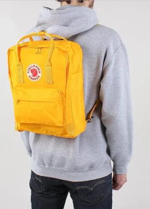 Водонепроницаемый рюкзак fjallraven kanken желтый портфель канкен школьный2 фото