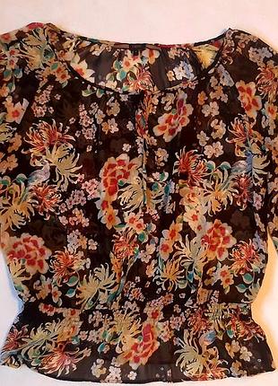 Широка  шифонова  блузка