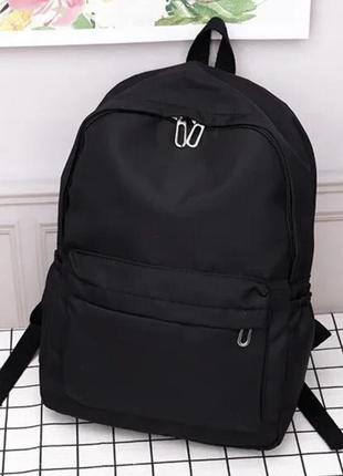 Черный рюкзак, мужской женский детский школьный рюкзак, сумка наплечник, портфель2 фото