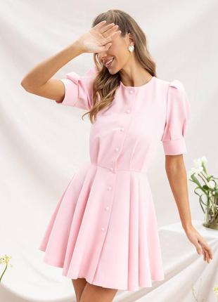 Жіноча стильна якісна витончена вишукана трендова елегантна рожева сукня міні