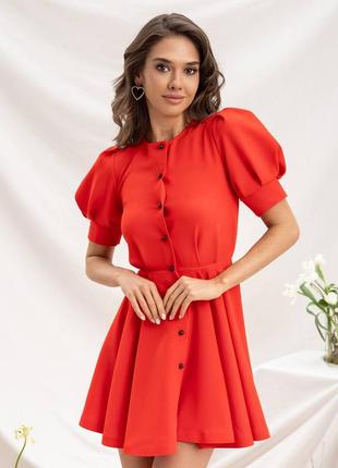 Жіноча стильна якісна витончена вишукана трендова елегантна червона сукня міні