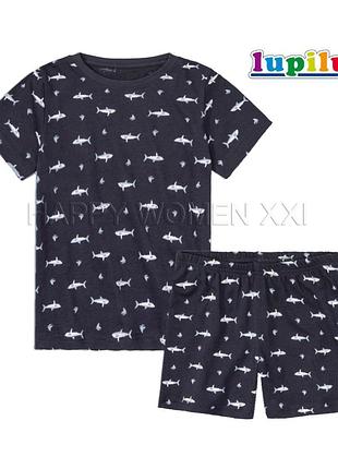 2-6 років літня піжама для хлопчика домашній одяг бавовна футболка шорти трикотажні піжамні