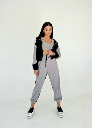 Костюм❤️ черно-серый, коралл-меланж