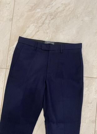 Классические брюки брюки синие мужские primark2 фото