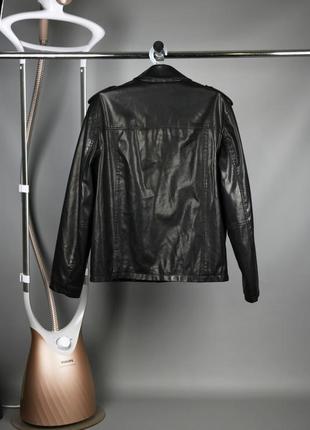 Levis шкіряна класична куртка з екошкіри чорна з підкладкою хутряний розмір м2 фото