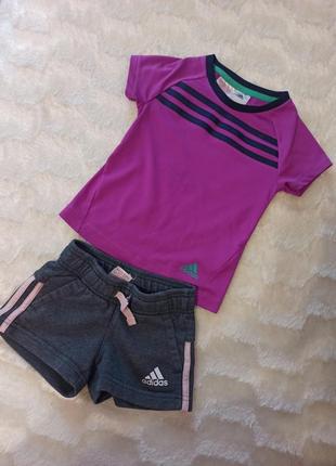 Летний костюм шорты футболка на девочку рост 104 110