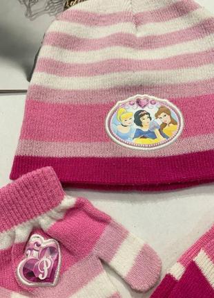 Детский набор шапка шарф перчатки3 фото