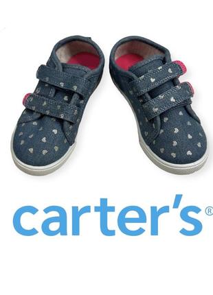 Carter*s удобные девчачьи мокасины 27 размера