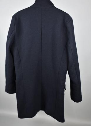 Selected homme мужское темно-синее пальто длинное шерстяное размер м l4 фото