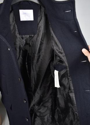 Selected homme мужское темно-синее пальто длинное шерстяное размер м l5 фото