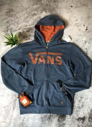 Крутая мужская zip hoodie vans1 фото