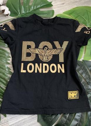 Чёрная детская стрейчевая футболка boy london на мальчика3 фото