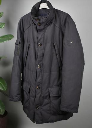 Tommy hilfiger чоловічий пуховик довгий водонепроникний сірий розмір 48 50 m-l