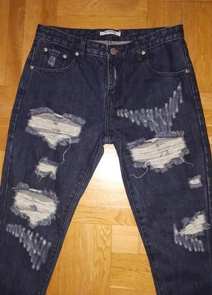 Брендовые бойфренды джинсы glamorous великобритания cristina gavioli италия stradivarius