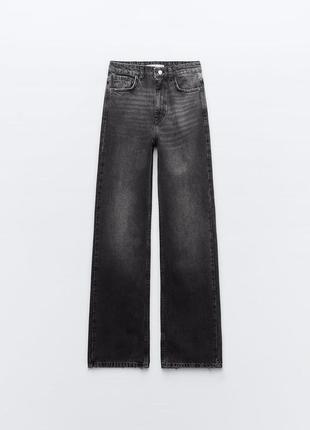 Графітові прямі джинси straight zara / графитовые прямые джинсы зара