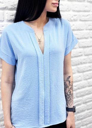 Летняя однотонная блуза
