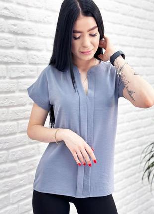 Летняя однотонная блуза