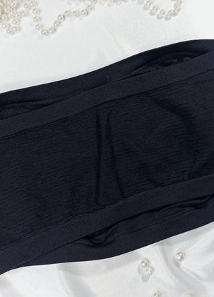Большой бесшовный черный бандо бра бюстгальтер без бретель dinamit jeans3 фото