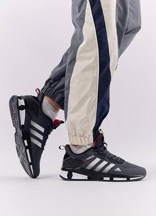 Чоловічі кросівки adidas marathon run dark gray, чоловічі кеди адідас сірі, чоловіче взуття