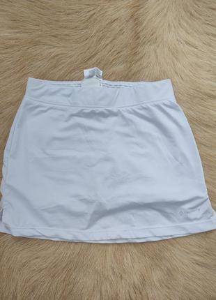 Белая юбка шорты tecnopro dry-plus, белая теннисная юбка шорты1 фото