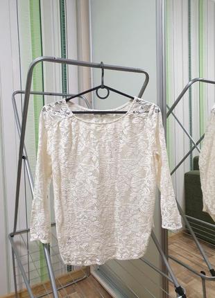 Блузка ажурная кружевная сетка прозрачная1 фото
