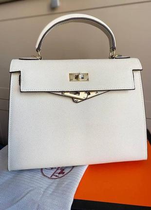 Кожаная сумка в стиле hermes kelly 28