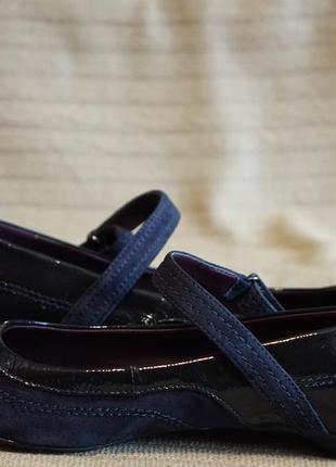 Чудесные комбинированные кожаные туфельки в стиле мери джейн footglove m&s англия 5 р.7 фото