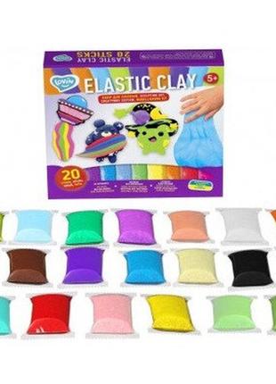 Km70140l набір тіста для ліплення з повітряним пластиліном elastic clay 20 sticks tm lovin