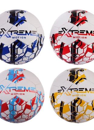 Fp2108 мяч футбольный extreme motion №5, pak micro fiber, 435 гр, ручная сшивка, камера pu, mix 4 цвета