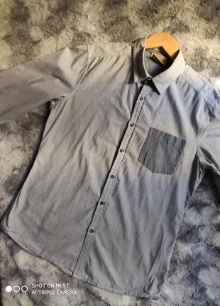 Стильная брендовая приталенная мужская рубашка котон4 фото