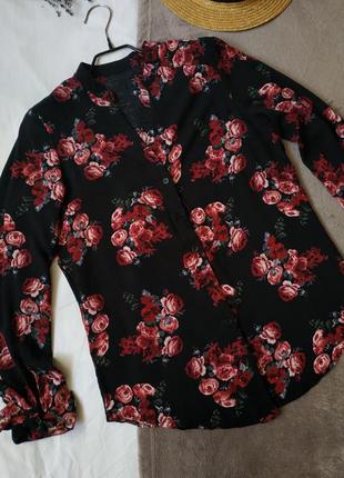 Нова віскозна блузка в квітковий принт