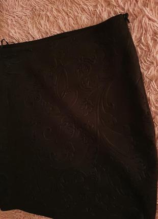 Фактурная мини юбка amisu, черная4 фото