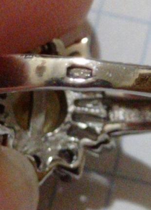 Кольцо серебро 925 с жемчужиной5 фото
