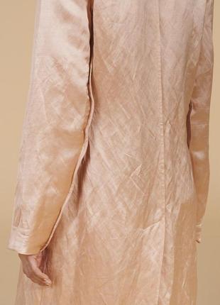 Пальто из льна с акцентированными швами — limited edition6 фото