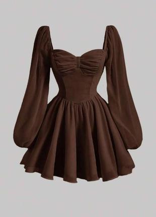 Невероятно крутое платье: черный, шоколад, молоко, розовый3 фото
